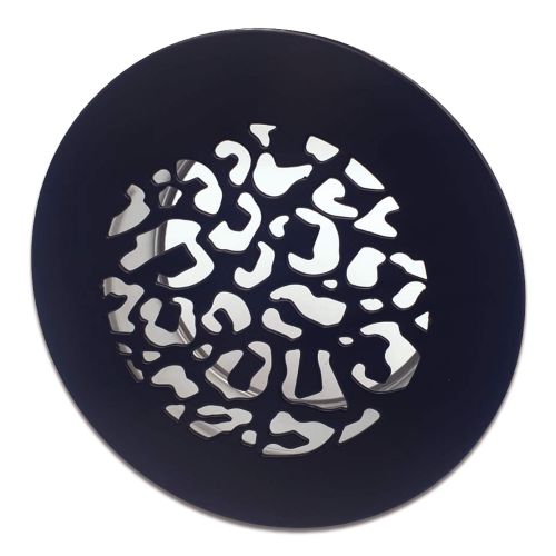 Pantera kratka ozdobna wentylacyjna okrągła czarna, anemostat do rekuperacji fi 125