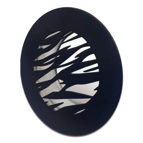 Tygrys kratka ozdobna wentylacyjna okrągła czarna, anemostat do rekuperacji fi 125