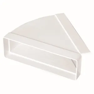 Kolano poziome 220x90 mm, 45 st., białe