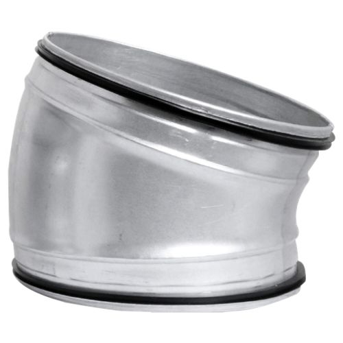 kolano wentylacyjne z uszczelka do kanałów wentylacyjnych Spiro 15 stopni