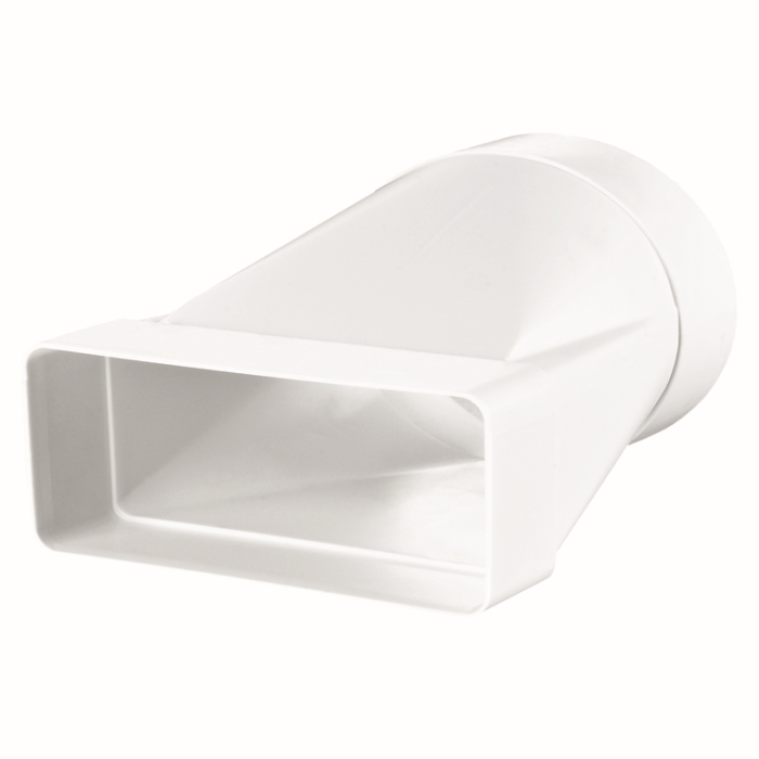 Łącznik przekrojów zmiennych 220x90/fi 150 mm , biały